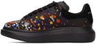 Alexander McQueen Black & Multicolor Embroidered Oversized Sneakers