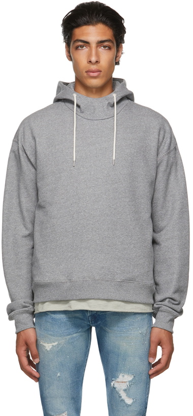 Photo: John Elliott Grey Aspen Mock Hoodie