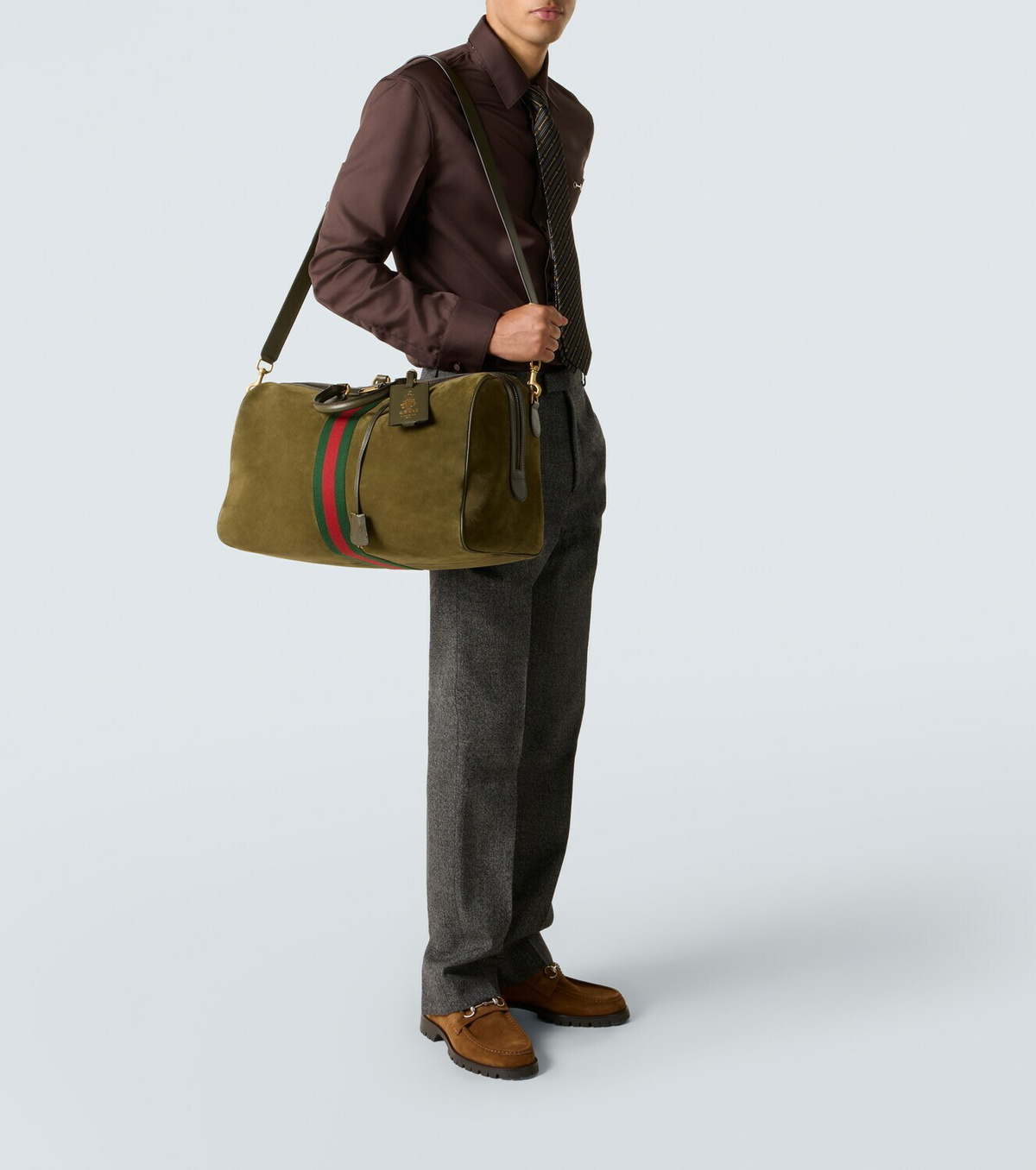 Gucci Gucci Savoy Medium suede duffel bag
