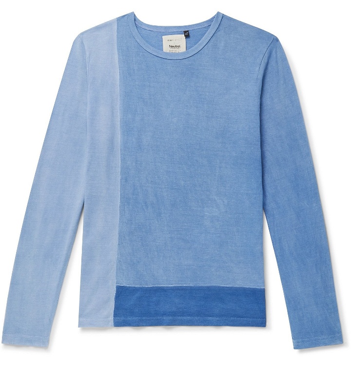 Photo: 11.11/eleven eleven - Indigo-Dyed Cotton-Jersey T-Shirt - Blue