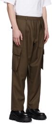 Lownn Brown Elasticized Cargo Pants