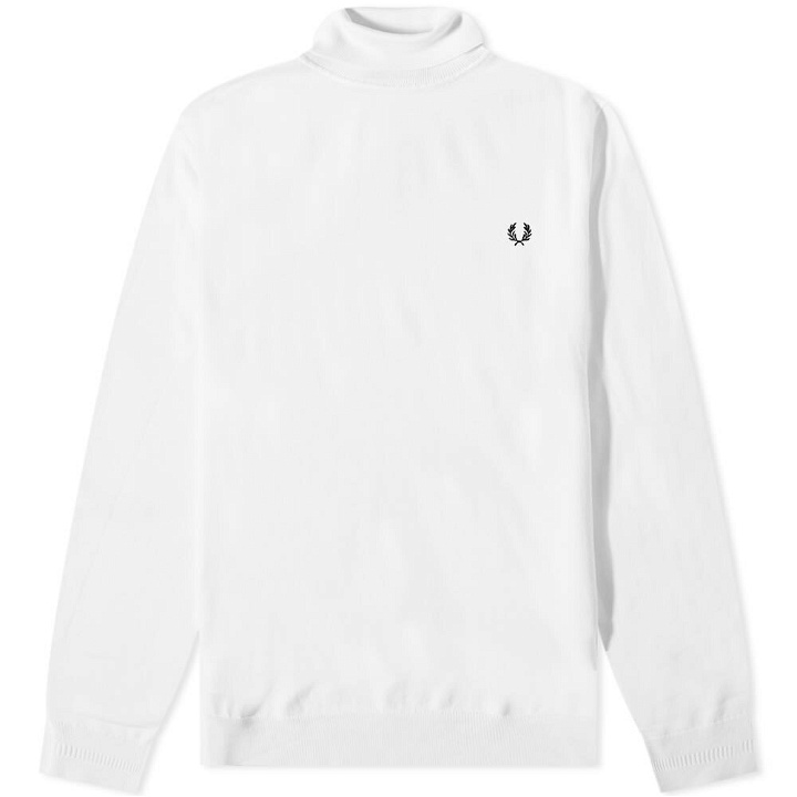 Photo: Fred Perry Authentic Men's Roll Neck Jumper in Snow White