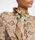 Gucci GG floral silk jacquard scarf