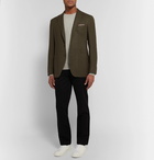 Polo Ralph Lauren - Army-Green Morgan Slim-Fit Houndstooth Wool and Linen-Blend Blazer - Men - Green