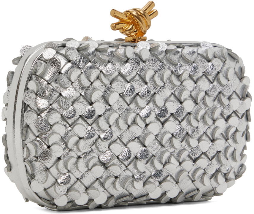 Bottega Veneta Silver Knot Clutch