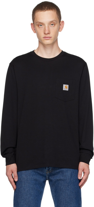 Photo: Carhartt Work In Progress Black Pocket Long Sleeve T-Shirt