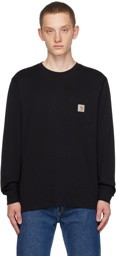 Carhartt Work In Progress Black Pocket Long Sleeve T-Shirt