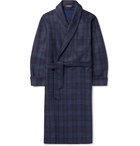 Loro Piana - Julien Checked Cashmere Robe - Blue