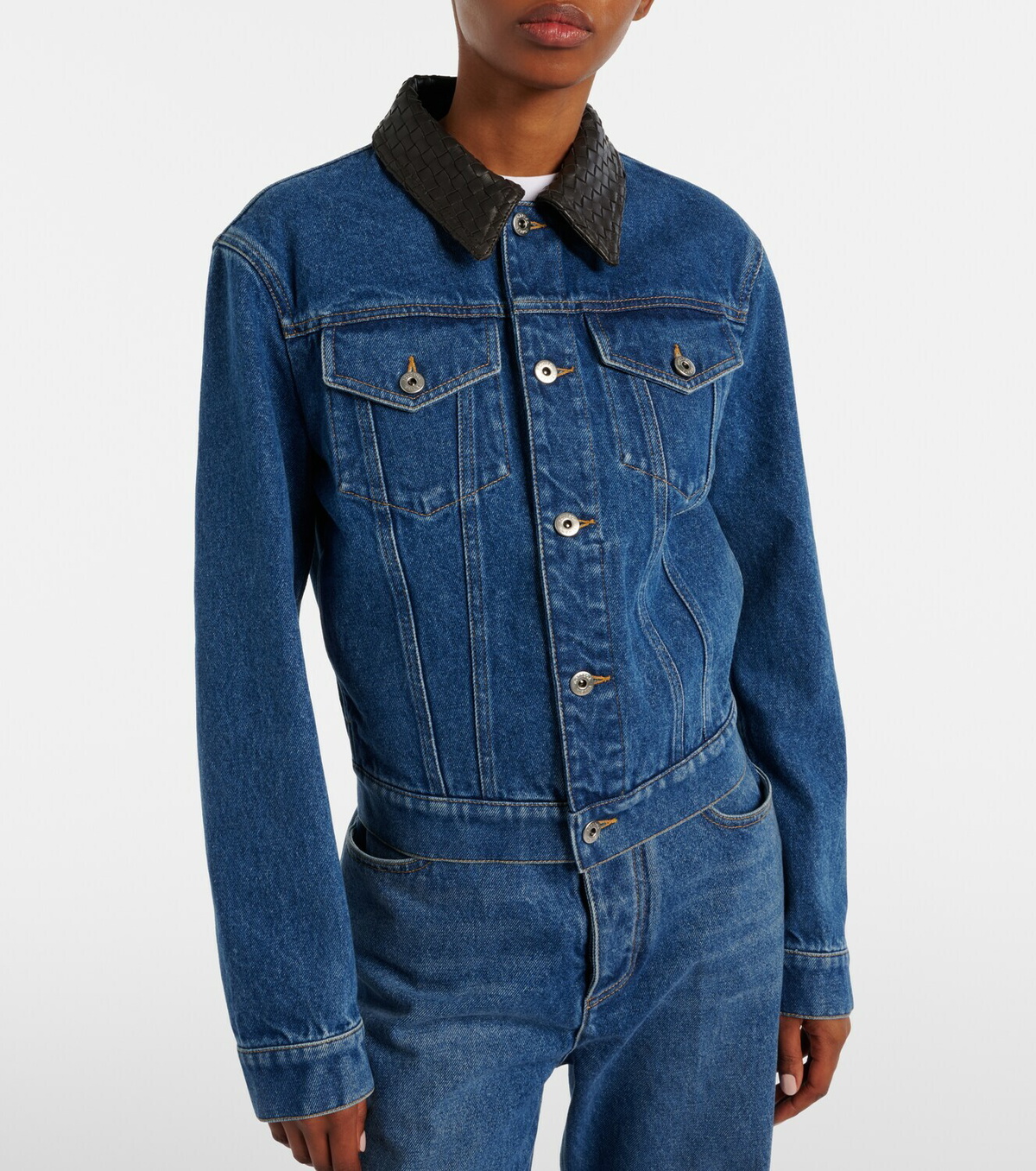 Bottega Veneta Intrecciato denim jacket