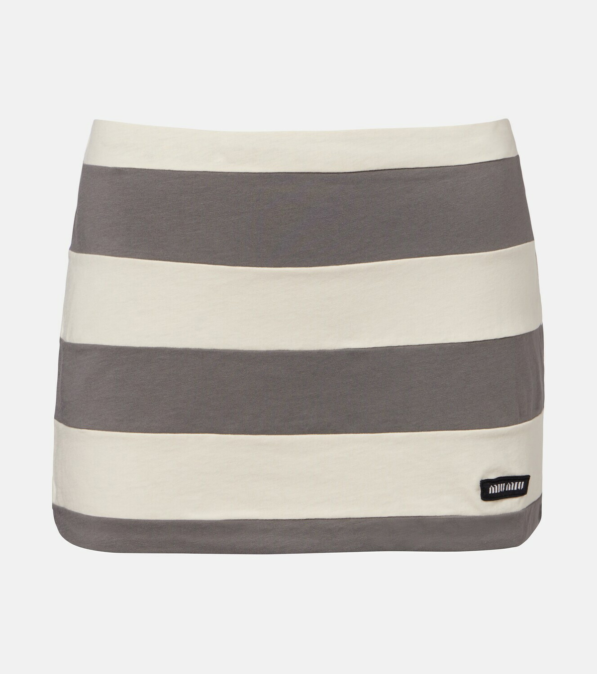 Miu Miu Striped cotton jersey miniskirt