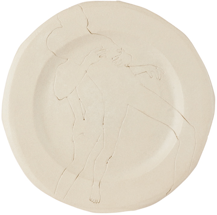 Photo: Yellow Nose Studio SSENSE Exclusive White You Hold Me I Hold You Dinner Plate