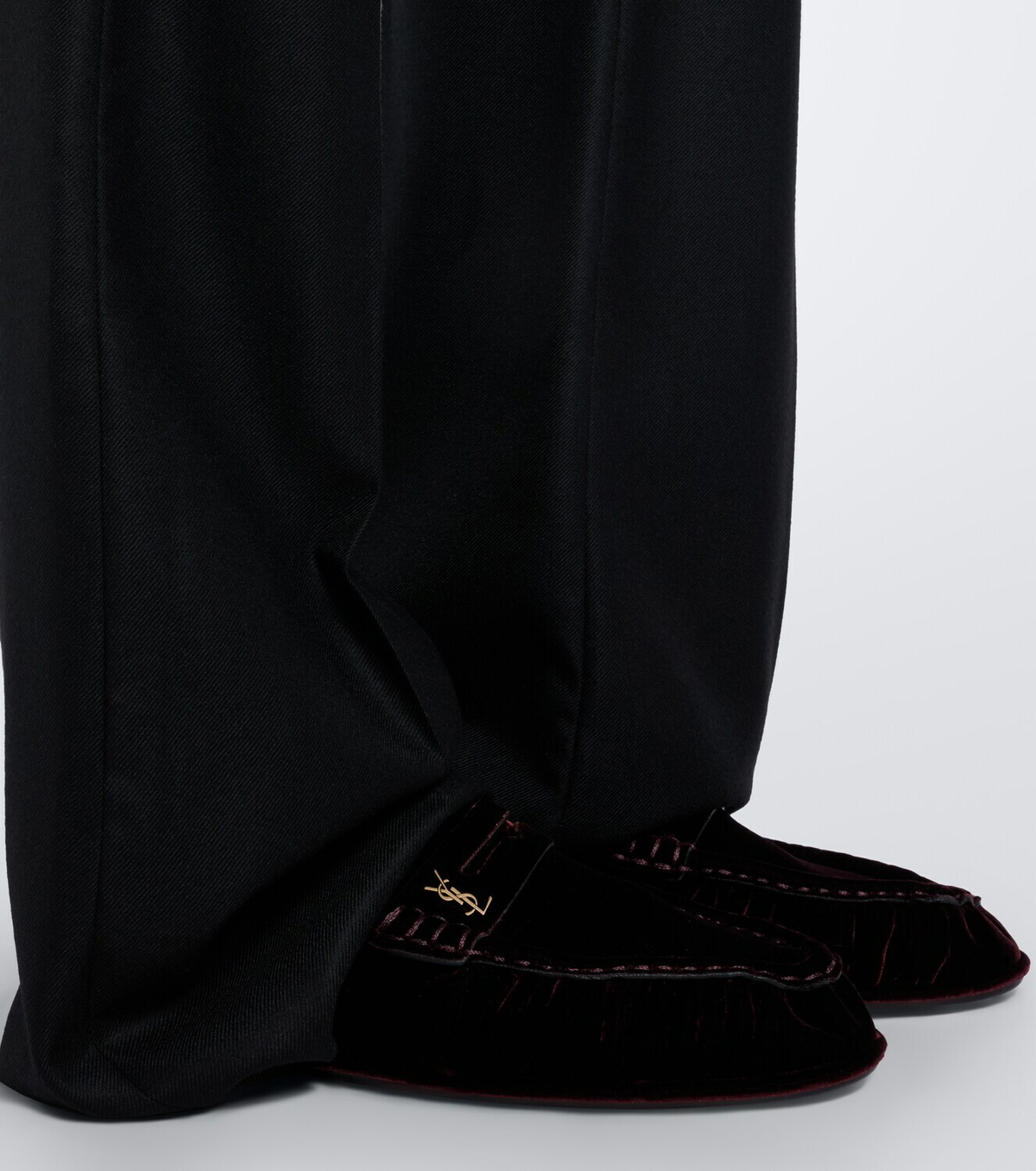 Saint Laurent Le Loafer velvet penny loafers