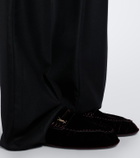 Saint Laurent Le Loafer velvet penny loafers