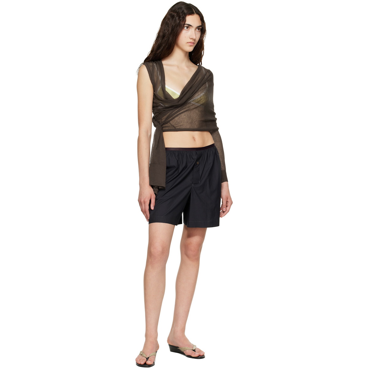 Paloma Wool Brown Samira Wrap Cardigan