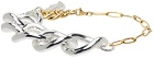 Bless SSENSE Exclusive Silver & Gold Material Mix Bracelet