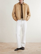 Auralee - Panelled Calf Hair Blouson Jacket - Neutrals