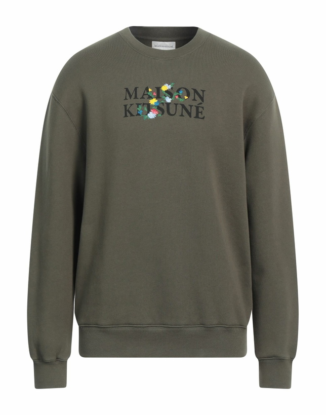 Photo: Maison Kitsuné Mens Sweatshirt Military in Green