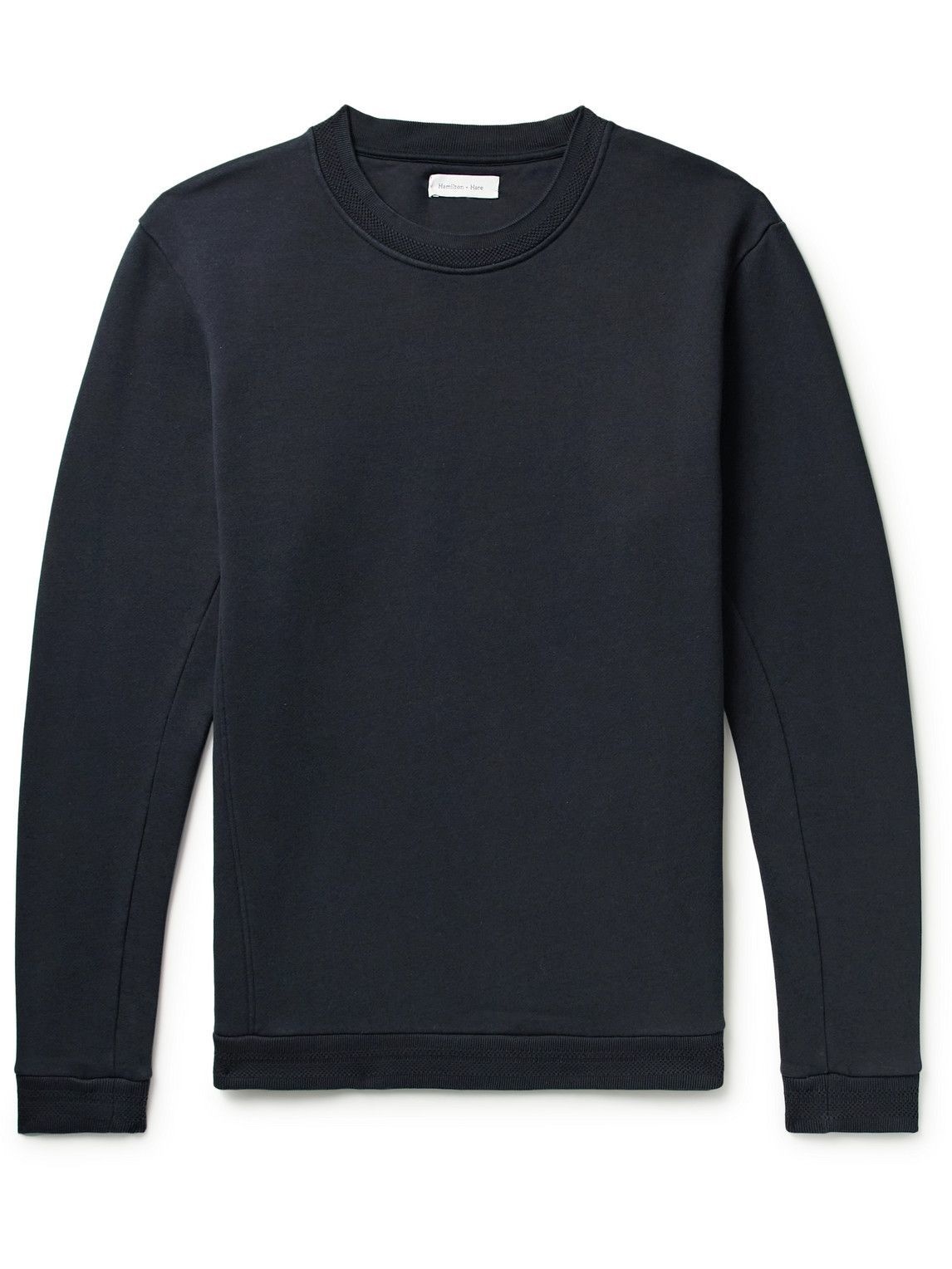 Photo: Hamilton And Hare - Cotton and Lyocell-Blend Jersey Sweatshirt - Blue