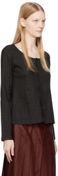 UMBER POSTPAST Brown Mud-Dyed Cardigan