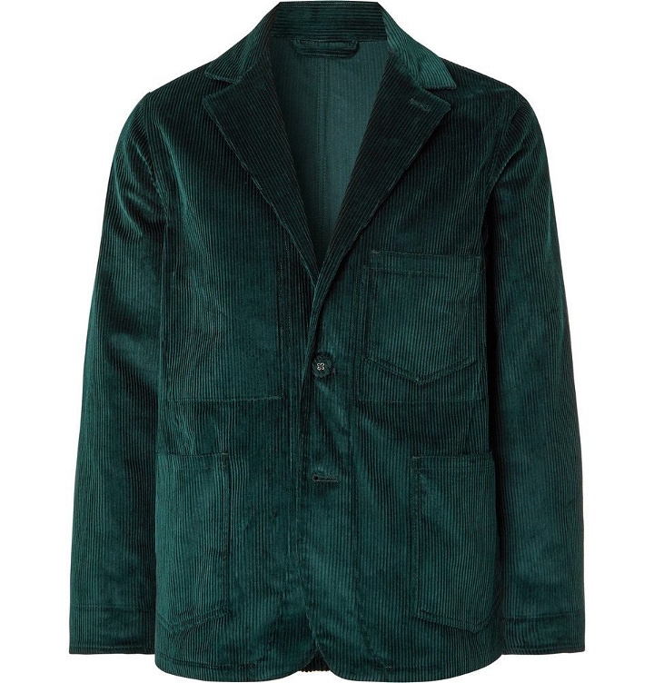 Photo: Officine Generale - Aris Cotton-Corduroy Suit Jacket - Green