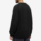 Nike Men's Life Cable Knit Sweater in Black