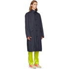 Opening Ceremony Navy Nylon Logo Trench Coat