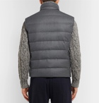Thom Sweeney - Quilted Wool Hooded Down Gilet - Men - Gray