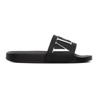 Valentino Black and White Valentino Garavani VLTN Slides