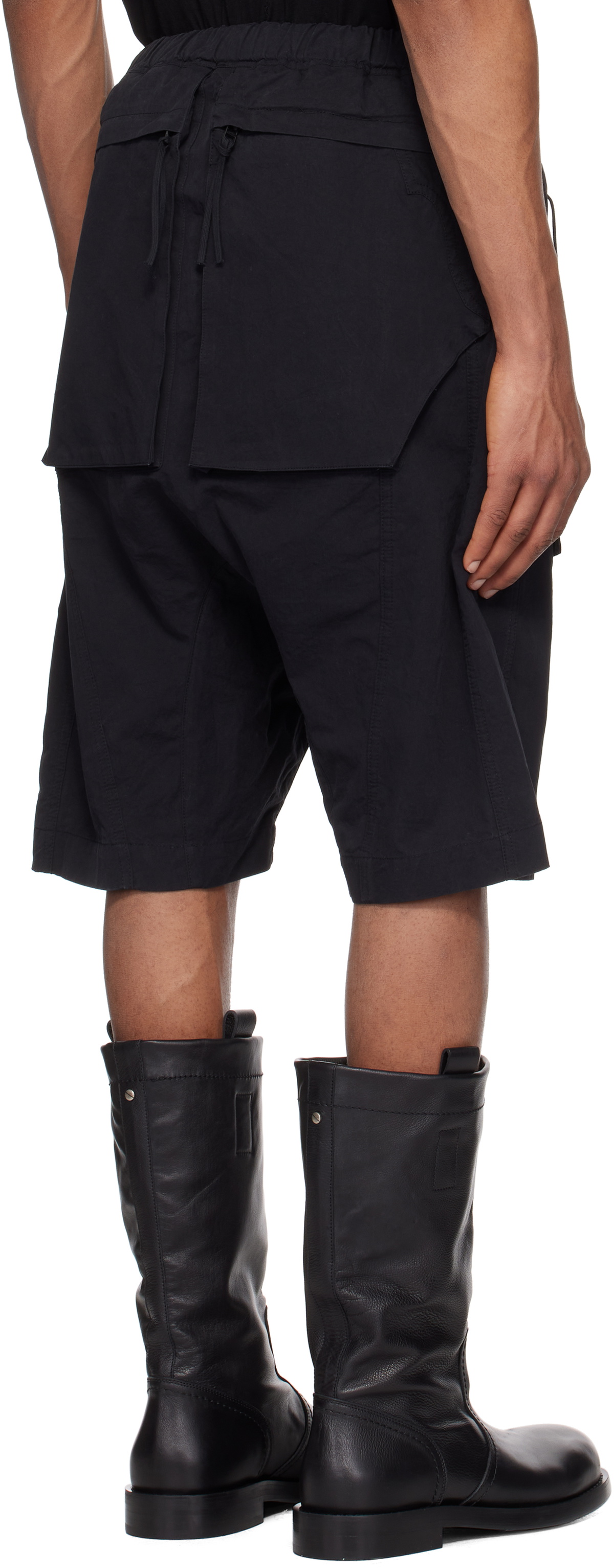 Professor.E Black Object-Faded Shorts