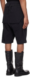Professor.E Black Object-Faded Shorts