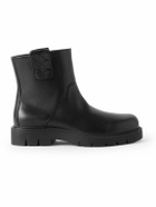 Bottega Veneta - Haddock Intrecciato-Detailed Leather Boots - Black