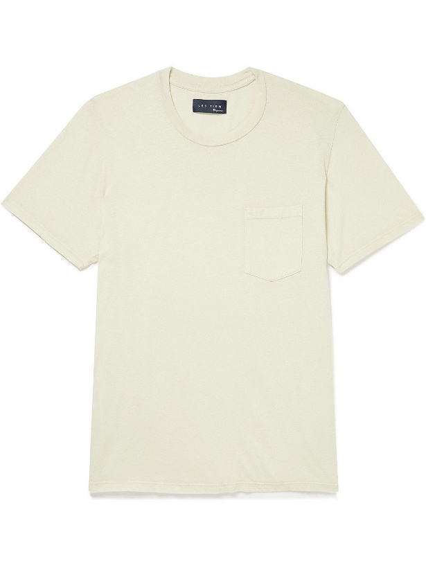 Photo: Les Tien - Slim-Fit Garment-Dyed Organic Cotton-Jersey T-Shirt - Neutrals