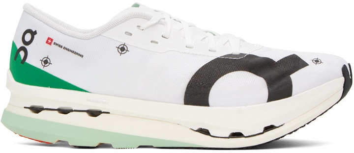 Photo: On White & Green Cloudboom Echo 3 Sneakers