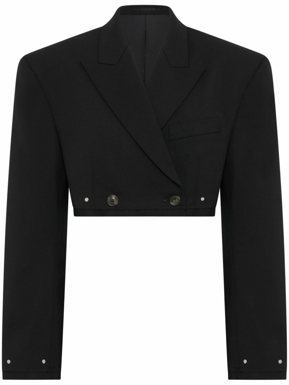 Dion Lee Gray Interlock Cropped Blazer Dion Lee