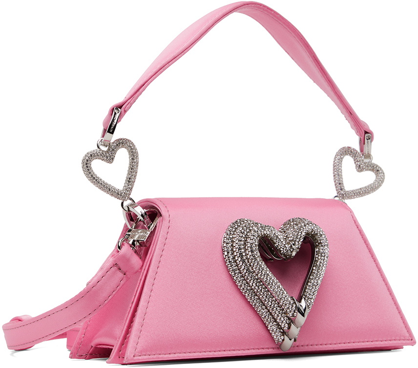 MACH & MACH Pink Mini Triple Heart Samantha Bag MACH & MACH
