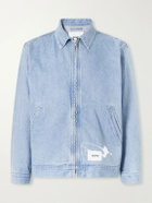 WTAPS - Wrecker Logo-Appliquéd Paint-Splattered Denim Jacket - Blue