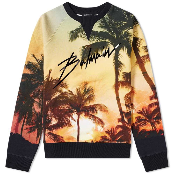 Photo: Balmain Sunset Logo Crew Sweat Multi