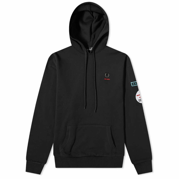 Photo: Fred Perry x Raf Simons Patched Overhead Hoody in Black
