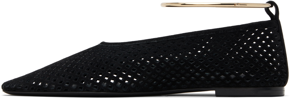 Jil Sander Black Ring Ballerina Flats