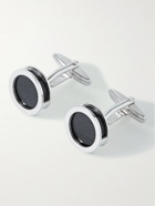 Lanvin - Rhodium-Plated Mother-of-Pearl and Onyx Cufflinks