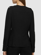 COURREGES - Square Neckline Wool Top