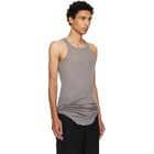 Rick Owens Gray Tower Basic Rib Tank Top
