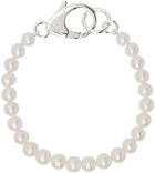 Hatton Labs Silver & White Classic Pearl Bracelet