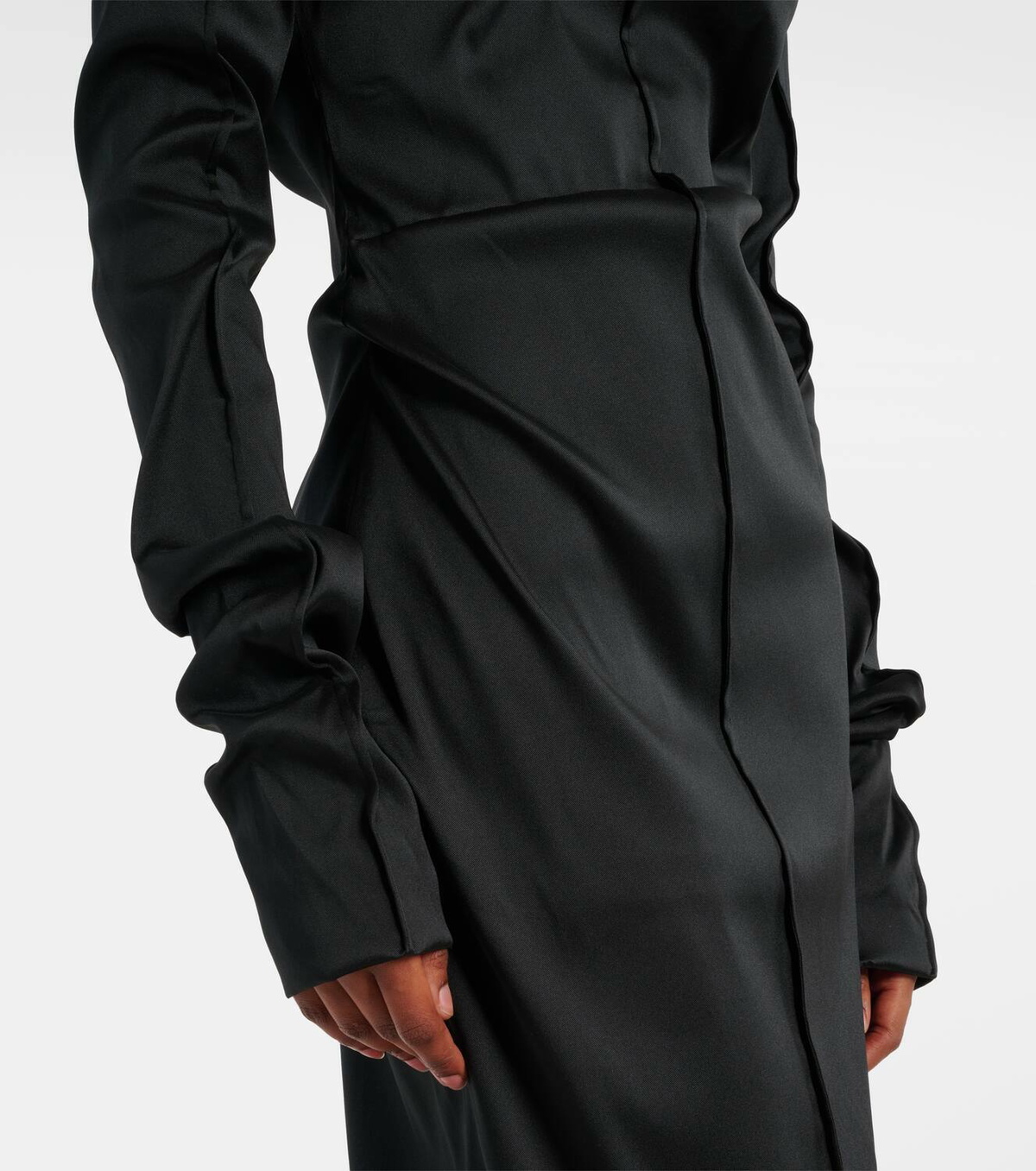 Acne Studios Draped twill gown Acne Studios