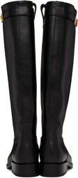 Versace Black Medusa '95 Knee High Tall Boots