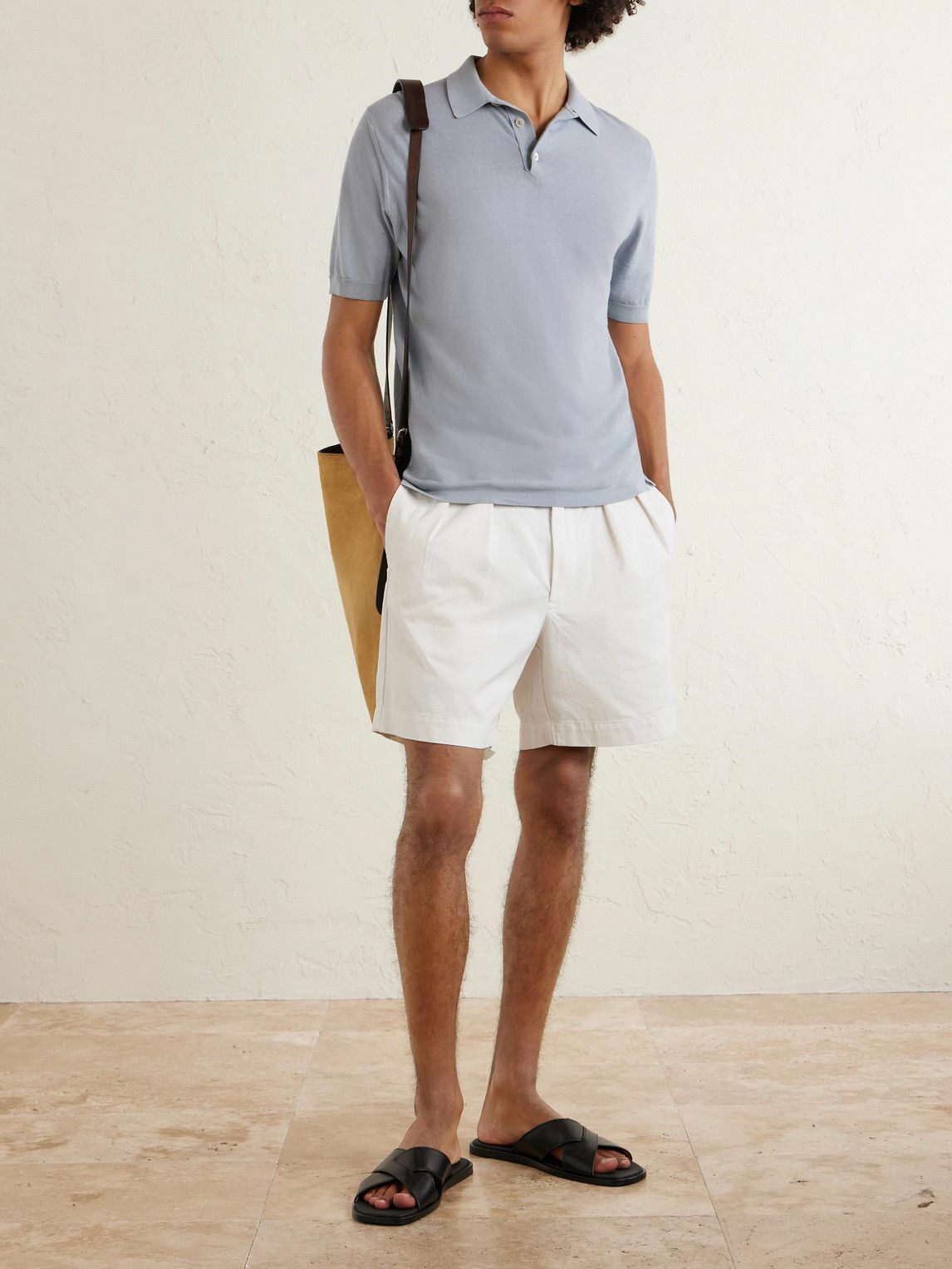 Eleventy - Cotton Polo Shirt - Blue