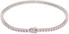 Hatton Labs Silver & Pink Classic Tennis Bracelet