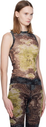 Jean Paul Gaultier Black & Yellow 'The Médaillon' Tank Top