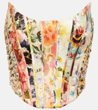Zimmermann - Wonderland floral linen and silk bustier