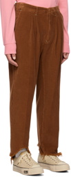 Incotex Red x FACETASM Brown Distressed Trousers